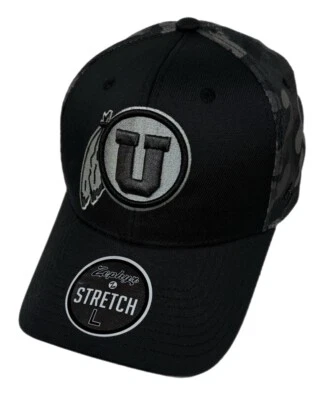 Zephyr NCAA Utah Utes RARE “Black-Ops” Curved Bill Stretch Fit Hat BRAND NWT - Image 1 of 4