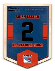 Brian Leetch 2012-13 Panini Classics Signatures Banner Numbers #EN55 New York - Picture 1 of 2