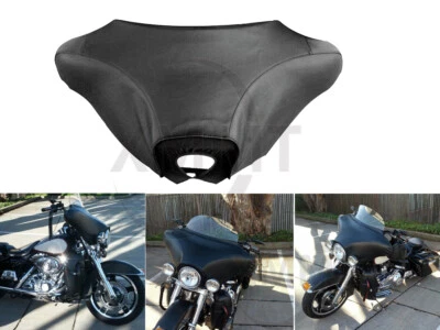 Sujetador con cubierta de carenado delantero ala de murciélago negro para Harley Electra Glide FLHT FLHX 96-13 Foto 1 de 4