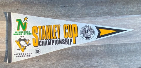 1991 Stanley Cup Champions Pittsburgh Penguins Full Size Hockey Pennant NHL Star Cover