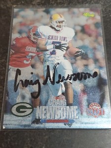 RARE 1995 Classic Craig Newsome RC Signed On Card Auto Autograph Packers