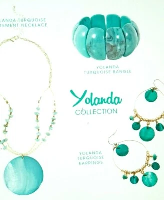 Pulsera Avon YOLANDA Turquesa Jade Verde Regalo Navidad Medias Nuevas en Caja  Foto 1 de 4