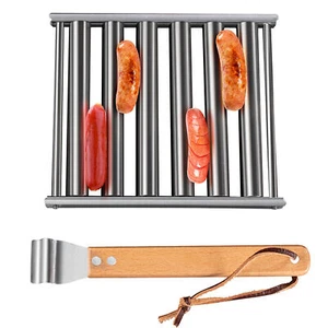 Hot Dog Roller for Grill-Stainless Steel Hot Dog Sausage Roller Rack Hot Dog - Picture 1 of 12