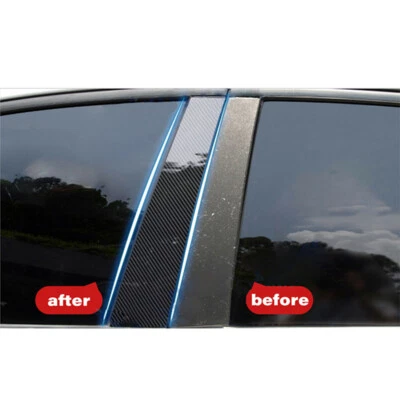 For BMW 7-Series F01 F02 2009-2015 2014 Carbon Fiber Door Pillar Post Trim Decal - Image 1 of 4
