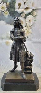 Firmado Fremiet Artesano Francés Homenaje a Juana de Arco Escultura Bronce Estatua Arte - Imagen 1 de 10