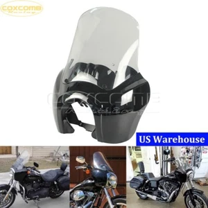 Headlight Fairing w/ 15" Clear Windshield for Harley Softail Standard FXST 18-21 - Picture 1 of 7