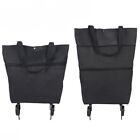 Black Shopping Bag With Wheels  Trolley Bags Folding Shopping Cart For Storage