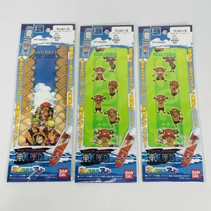 Bandai 3 - One Piece Stickers Flip Phone Skins Tony Chopper Monkey Nico Vintage - Picture 1 of 21