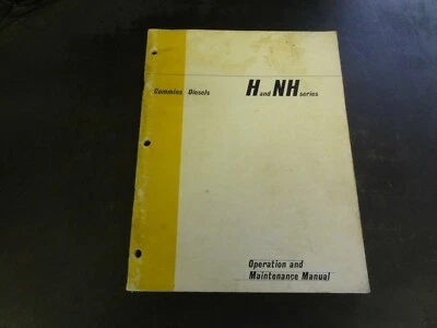 Cummins H and NH Series Diesel Engines Operation & Maintenance Manual  1965 - Image 1 of 4