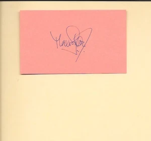 MAX VON SYDOW "GRAN ACTOR" FIRMADO 3 X 5" TARJETA ÍNDICE ROSA AUTÓGRAFO - Imagen 1 de 1