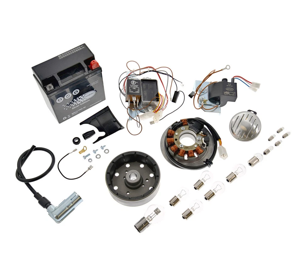 Simson Vape Umrüstsatz M-G-V Zündung S51 S50 S70 Hupe Batterie Leuchtmittel Set - Bild 1 von 4