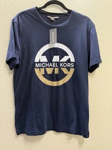 Michael Kors  T-shirt COLOR BLUE AND GOLD SIZE L (ORIGINAL WITH TAGS) - Picture 1 of 5