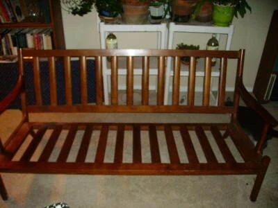 Indian Teak Sofa and Tables Danish Style Mid-Century Original Finish  - Image 1 of 4