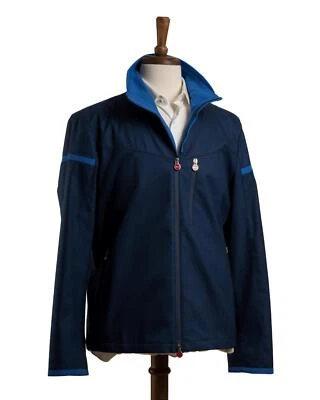 Kiton $11,720 NWT Blue Stretch Cashmere Suede Trims Blouson Jacket (50 IT) M - Image 1 of 4