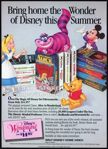 ALICE IN WONDERLAND__Original 1986 ANUNCIO/ANUNCIO/Promoción de Disney - Imagen 1 de 1