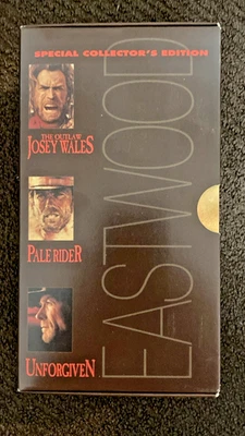 VHS Clint Eastwood Collector's Edition Josey Wales, Pale Rider & Unforgiven - Image 1 of 3