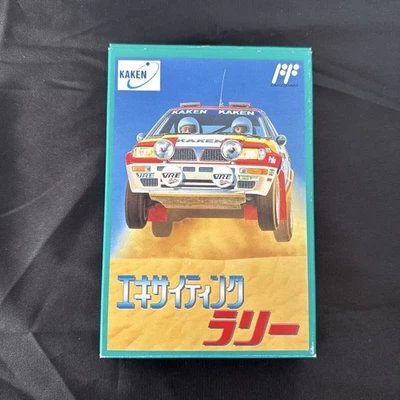 Exciting Rally W/Box Manual Famicom FC Retro Used Game Very Good NTSC-J Japan - Image 1 of 4