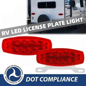 12V LED License Plate Light Combo IP55 Running Brake Light Red Light Reflector - Picture 1 of 17