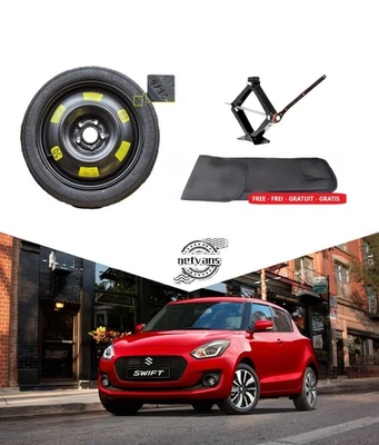 Roue de secours Galette 16'' pour SUZUKI SWIFT avec Cric et Sac-à-cric, 4 trous - Photo 1/4