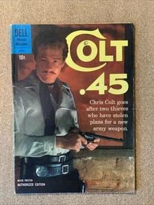 Colt .45 #8 FN+ Dell Western 1961 Based on TV show, photo cover - Picture 1 of 15