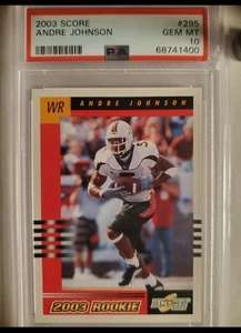2003 Score Andre Johnson Rookie #295 PSA 10. Pop 26 - Picture 1 of 2