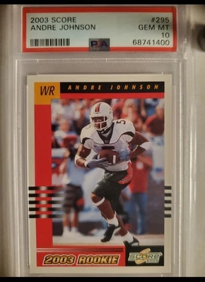 2003 Score Andre Johnson Rookie #295 PSA 10. Pop 26 - Image 1 of 2