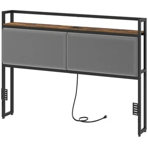 King Size Headboard Only, Upholstered Head Board with Charging Station, King ... - Picture 1 of 9
