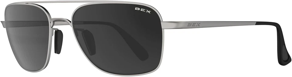 ÓCULOS DE SOL BEX® MACH FULL METAL ARMAÇÃO LIFESTYLE prata fosca/cinza  - Imagem 1 de 4
