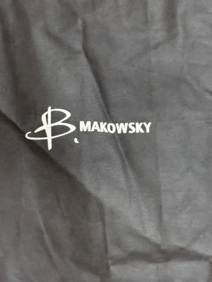 Auténtico bolso de almacenamiento con cubierta antipolvo con cordón B. Makowsky negro 20 X 21 Foto 1 de 2