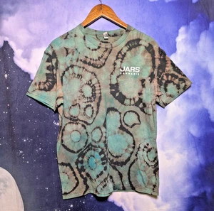 JARS Green Black Tie Dye Logo Tee Large Streetwear Hippie Trippy Psychedelic - Picture 1 of 7