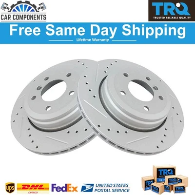 New Rear Brake Rotors Set For 2004-2007 BMW 525i 2008-2010 528i 530i - Image 1 of 4