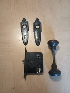 Vintage Antique Sargent Mortise Lock Set Safety Security Architectural Salvage 4 - Picture 1 of 16