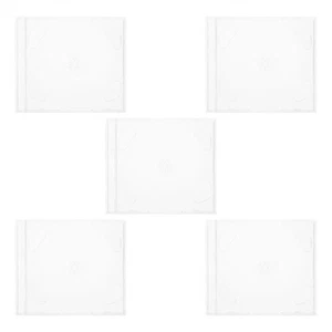 5 Pcs Clear CD Cases Transparent CD Holders for Easy Viewing Lightweight CD - Afbeelding 1 van 12