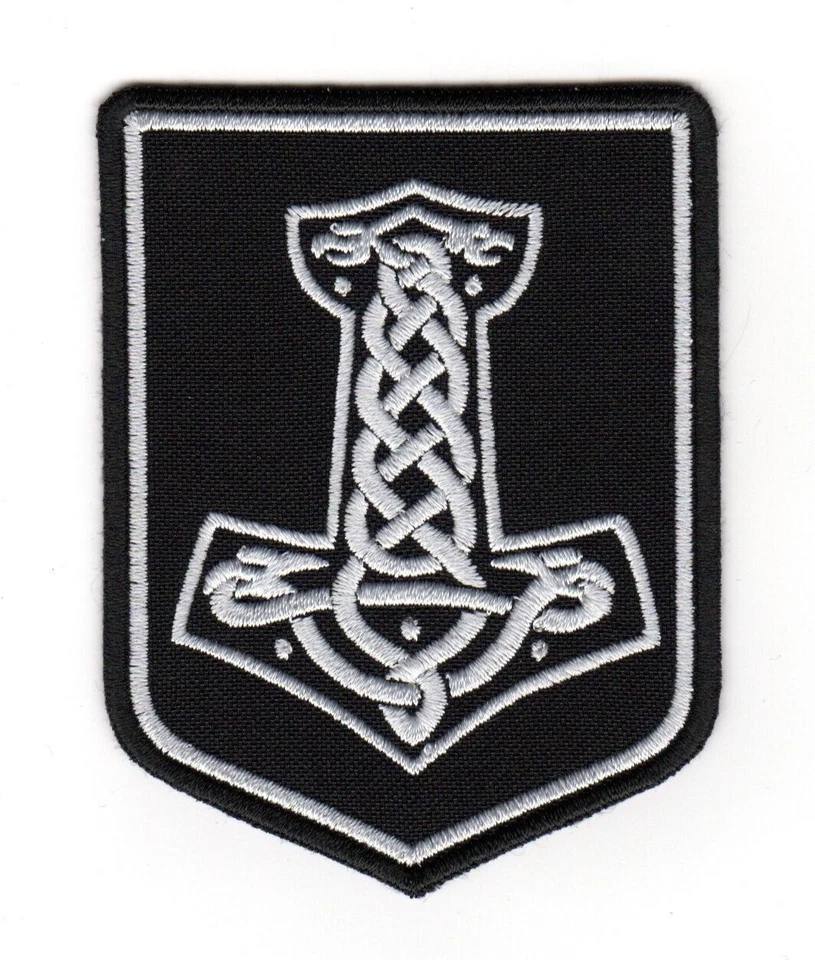 Thor's Hammer Sew-on And Hook & Loop Patch | Mjolnir Norse Mythology Viking Logo - Image 1 of 1