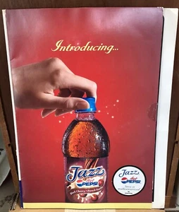 PEPSI COLA SODA JAZZ Flasche Werbung Playing Song Card PEOPLE Magazin Anzeige - Bild 1 von 8