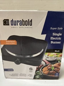 durabold small appliances single electric burner black super safe - Picture 1 of 2