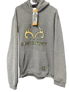 Realtree Hooded Sweatshirt by Par Boston Traders - Camo Heather Grey - Size XXL - Picture 1 of 15
