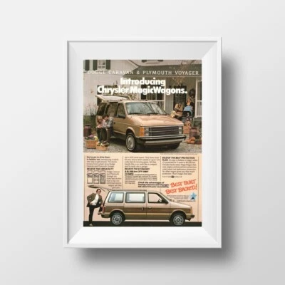 1980s Dodge Vintage Ad Caravan & Plymouth Voyager  | Chrysler Magic Wagon - Image 1 of 3
