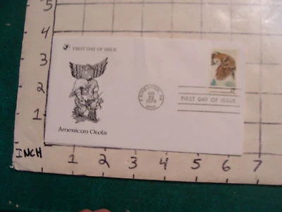 FDC: aug 26, 1978 AMERICAN OWLS 15 cent stamp FAIRBANKS, AK cancelation - Image 1 of 2