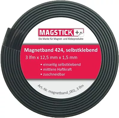 3 m Magnetband selbstklebend Magstick® 424 Magnet-Klebeband zuschn. I mag_125