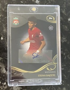 Topps Liverpool Lineage Stefan Bajcetic ROOKIE Auto Card Black Autograph /10