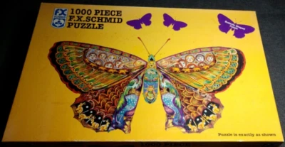 Rompecabezas FX Schmid 1000 piezas mariposa caprichosa [en forma] ** Faltan 2 piezas ** Foto 1 de 4