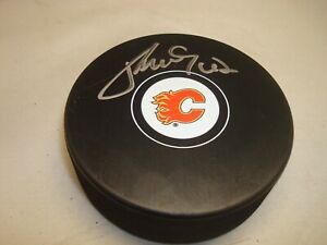 Michael Frolik Signed Calgary Flames Hockey Puck Autographed 1A