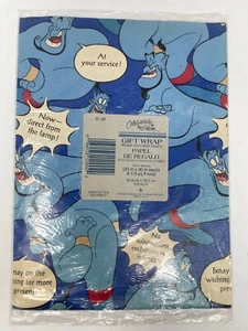 Vintage Disney Aladdin Genie Celebrations by Gibson Gift Wrap - Picture 1 of 2