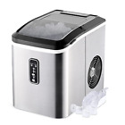 Compact Potable Electric Ice Maker Machine with Ice Scoop and Basket - Counterto