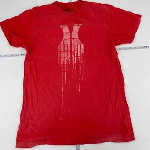 Camiseta Hurley roja mediana para hombre ajuste regular estampado gráfico - Imagen 1 de 9