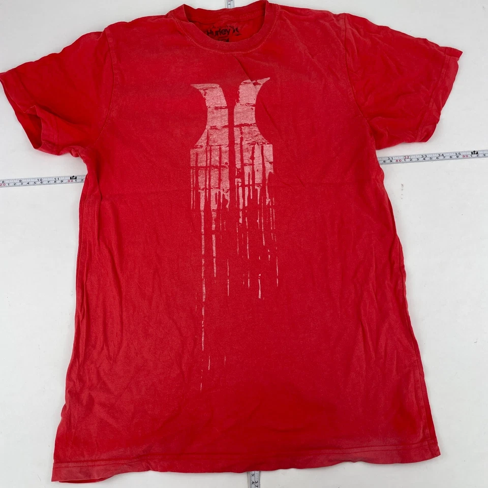 Camiseta Hurley roja mediana para hombre ajuste regular estampado gráfico - Imagen 1 de 4