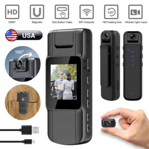 HD 1080P Camcorder Mini Body Pocket Police Camera Video Recorder IR Night Vision - Picture 1 of 44