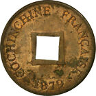 [#483324] Monnaie, FRENCH COCHIN CHINA, 2 Sapeque, 1879, Paris, TTB, Bronze, KM:
