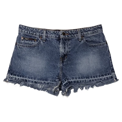 Vintage LEI Jean Shorts Juniors Size 11 (31x2) Micro Blue Denim Grunge 90s Y2K - Image 1 of 4